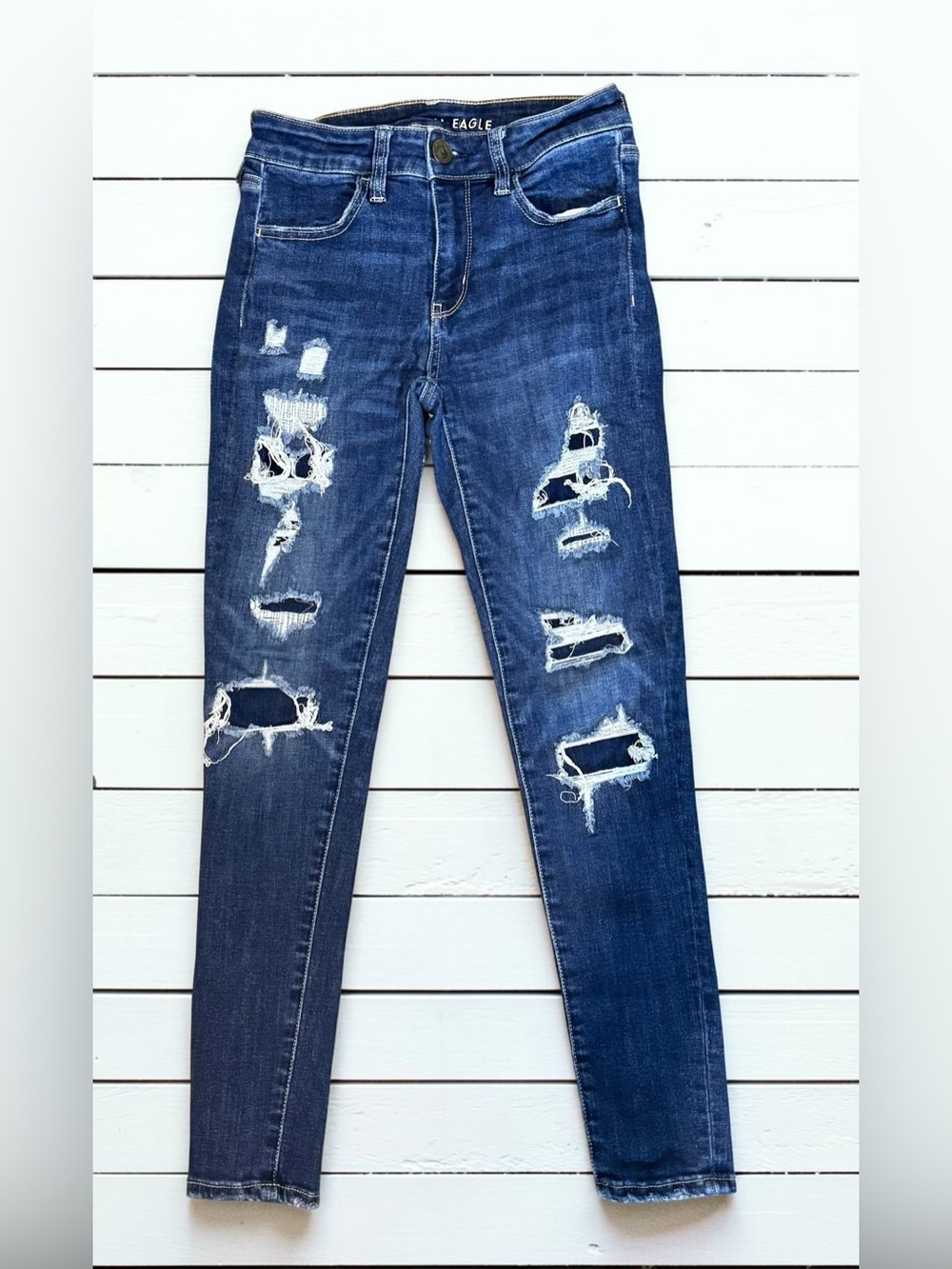 American Eagle Outfitters Next Level Stretch dark wash skinny jeans 2 short